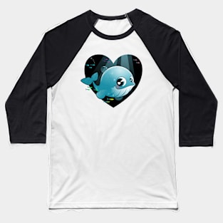 Baby blue whale Baseball T-Shirt